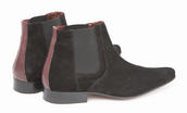 View Item Delicious Junction Leather Trim Suede Chelsea Boot Blac